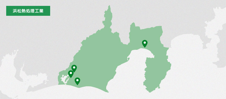 国内の熱処理関係会社の図